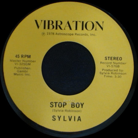 Sylvia - Stop Boy / Automatic Lover side B