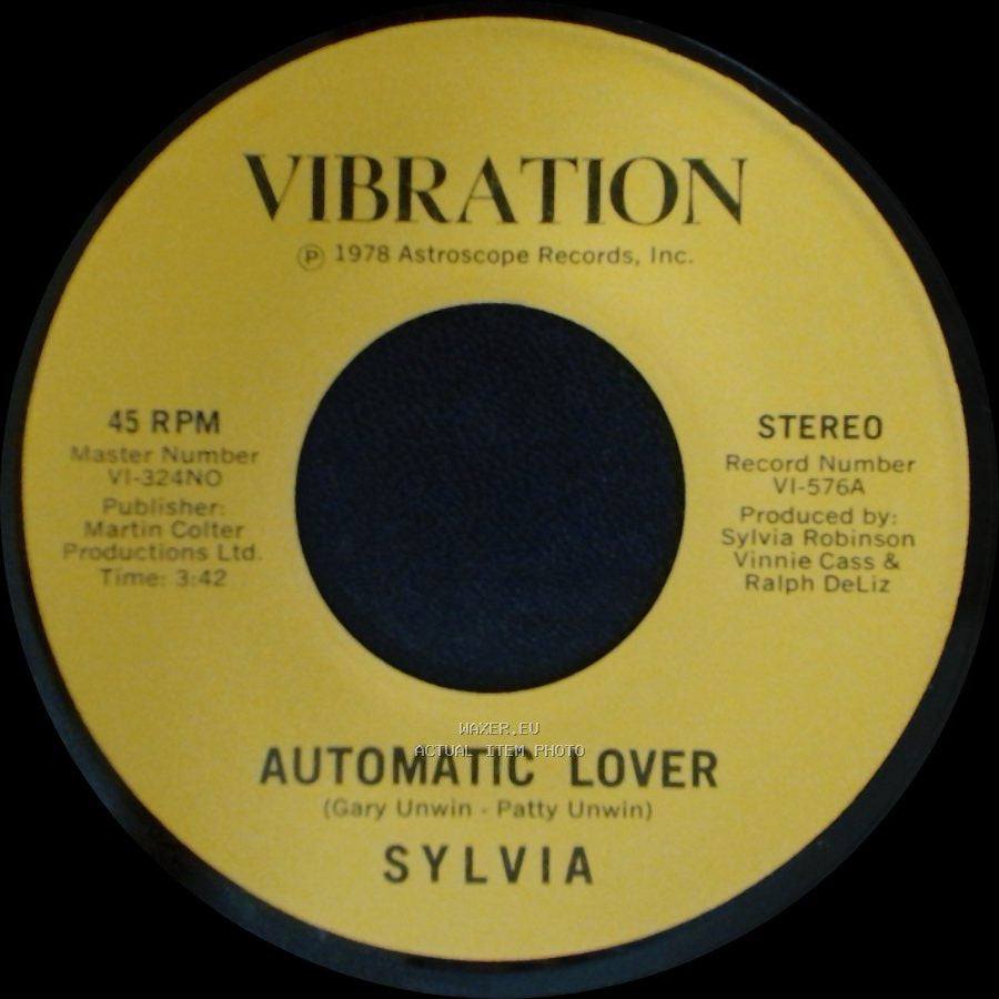 Sylvia - Stop Boy / Automatic Lover side B