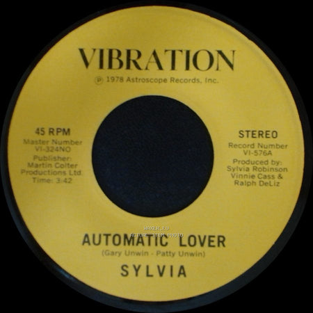 Sylvia - Stop Boy / Automatic Lover side B