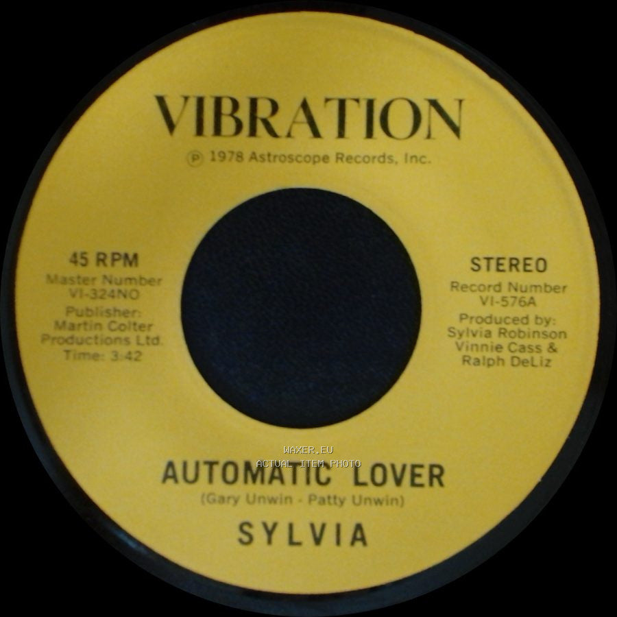 Sylvia - Stop Boy / Automatic Lover side B