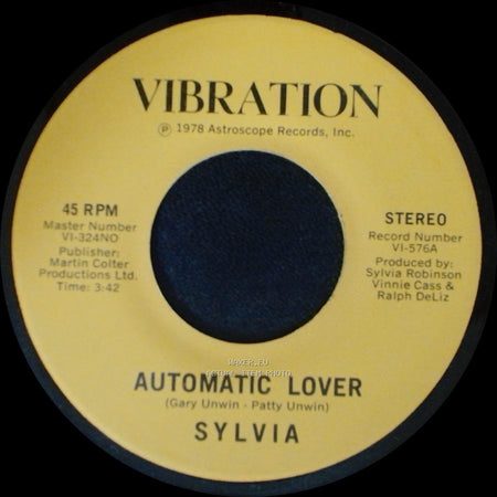 Sylvia - Stop Boy / Automatic Lover side B