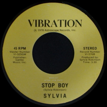 Sylvia - Stop Boy / Automatic Lover side A