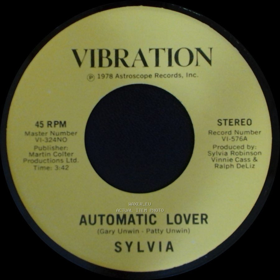 Sylvia - Stop Boy / Automatic Lover side B