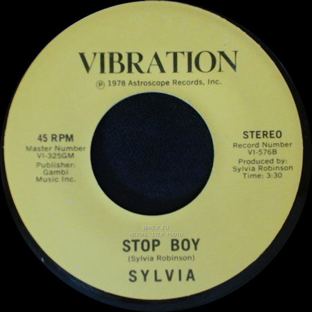 Sylvia - Stop Boy / Automatic Lover side B