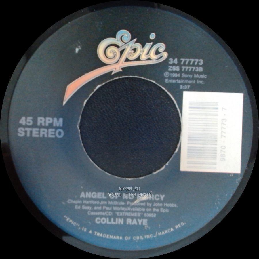 Collin Raye - Angel Of No Mercy / My Kind Of Girl side A