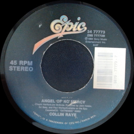 Collin Raye - Angel Of No Mercy / My Kind Of Girl side A
