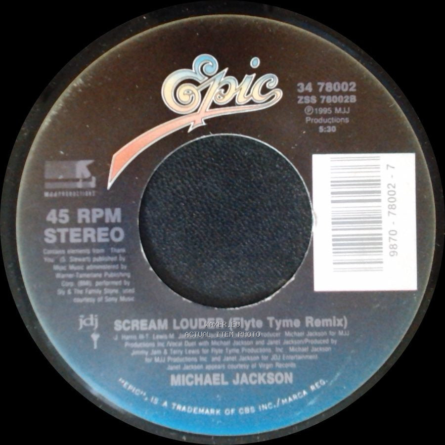 Michael Jackson - Scream Louder (Flyte Tyme Remix) / You Are Not Alone (Album Edit) side A