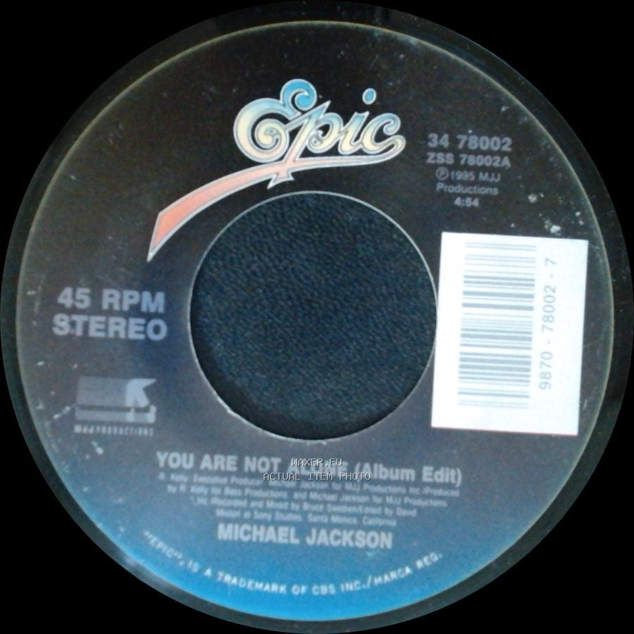 Michael Jackson - Scream Louder (Flyte Tyme Remix) / You Are Not Alone (Album Edit) side B