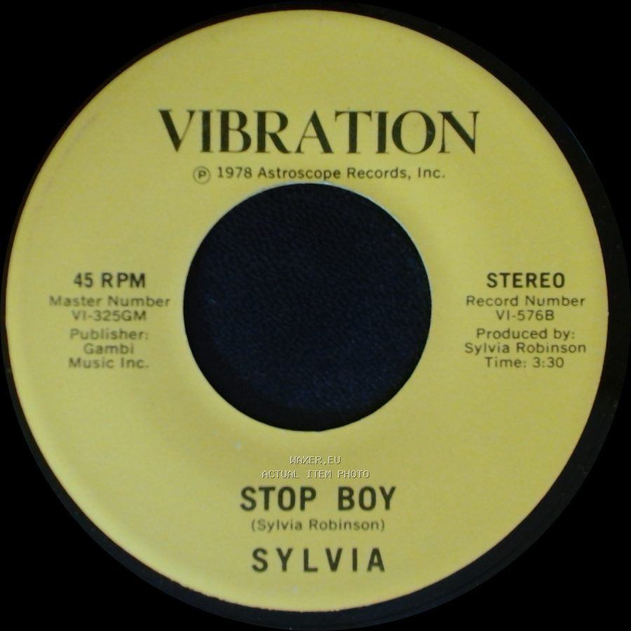 Sylvia - Stop Boy / Automatic Lover side B
