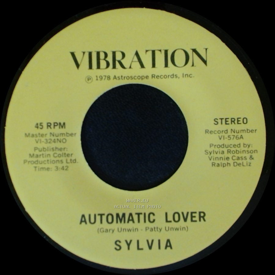 Sylvia - Stop Boy / Automatic Lover side B