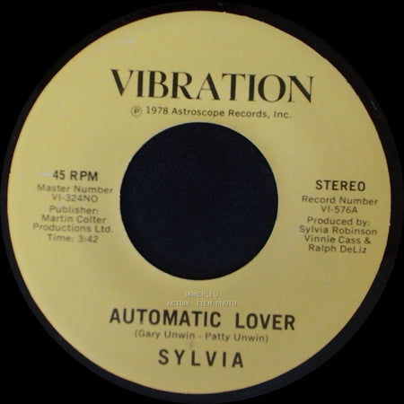 Sylvia - Stop Boy / Automatic Lover side B