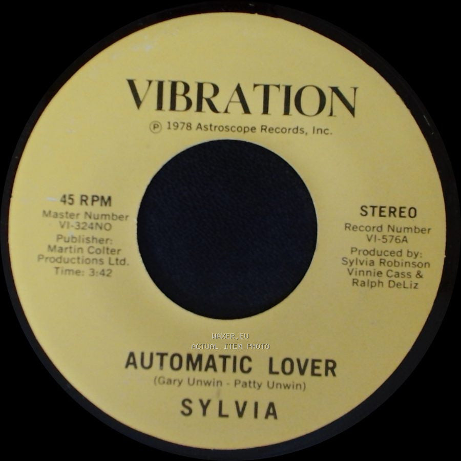 Sylvia - Stop Boy / Automatic Lover side B