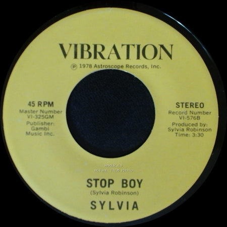 Sylvia - Stop Boy / Automatic Lover side A