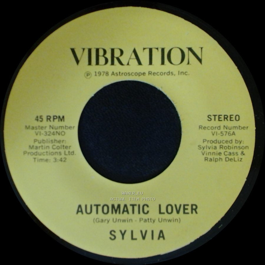 Sylvia - Stop Boy / Automatic Lover side B