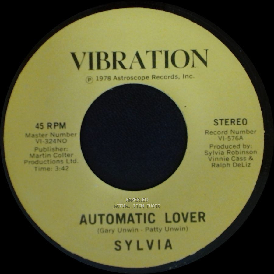 Sylvia - Stop Boy / Automatic Lover side B