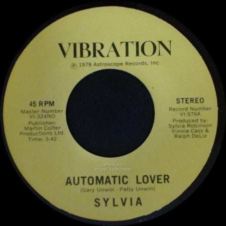 Sylvia - Stop Boy / Automatic Lover side B