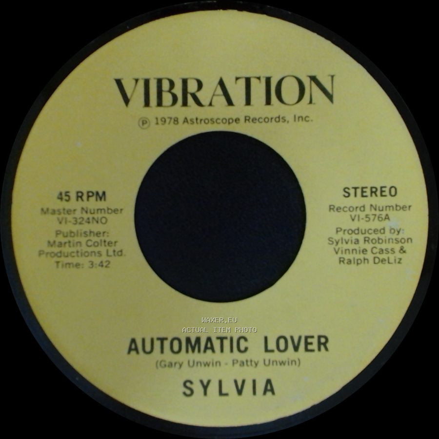 Sylvia - Stop Boy / Automatic Lover side B