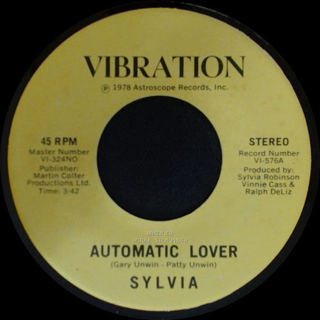 Sylvia - Stop Boy / Automatic Lover side B