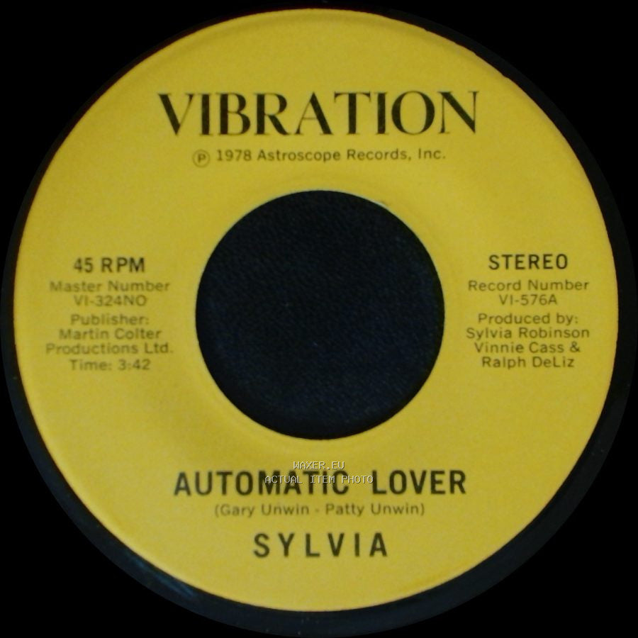 Sylvia - Stop Boy / Automatic Lover side B