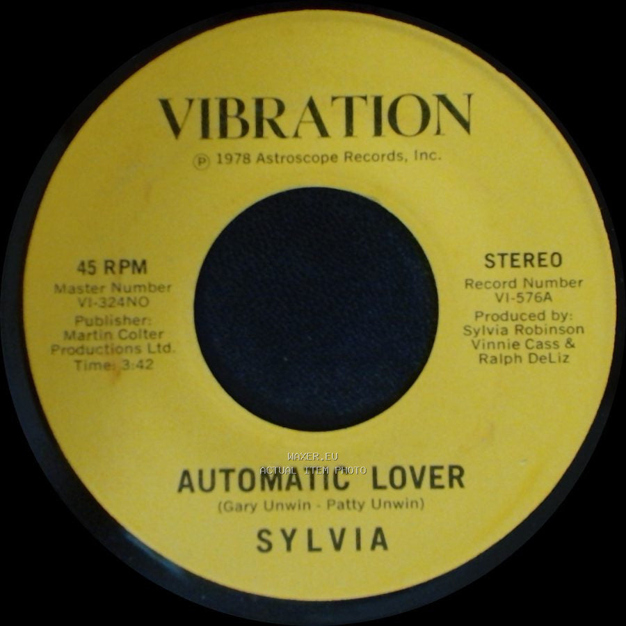 Sylvia - Stop Boy / Automatic Lover side B