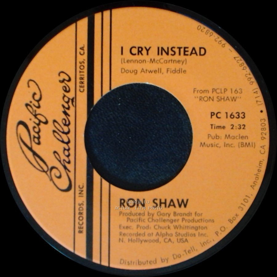 Ron Shaw - I Cry Instead / Kansas City side A