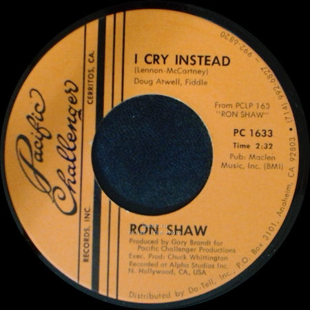 Ron Shaw - I Cry Instead / Kansas City side A