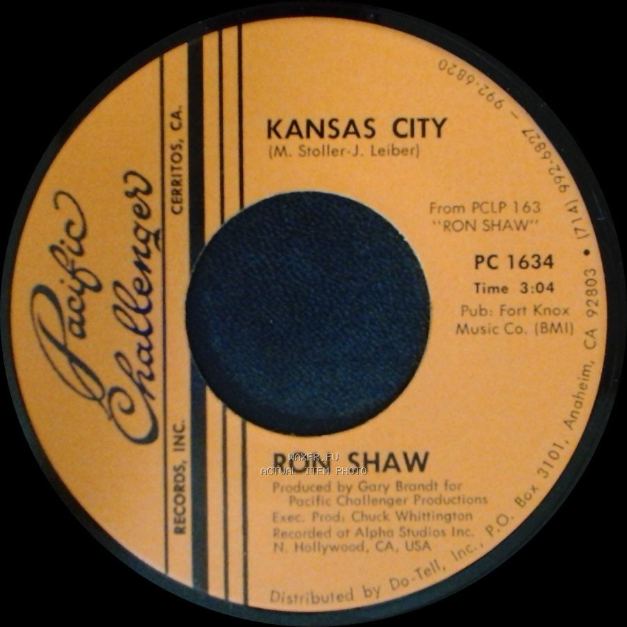 Ron Shaw - I Cry Instead / Kansas City side B