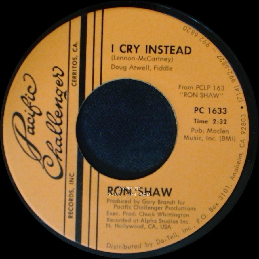 Ron Shaw - I Cry Instead / Kansas City side A
