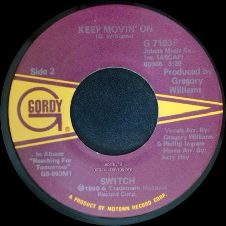 Switch - Love Over And Over Again / Keep Movin' On side B