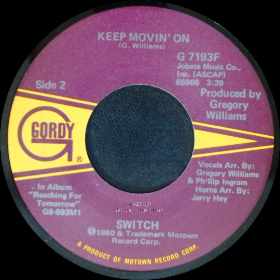 Switch - Love Over And Over Again / Keep Movin' On side B