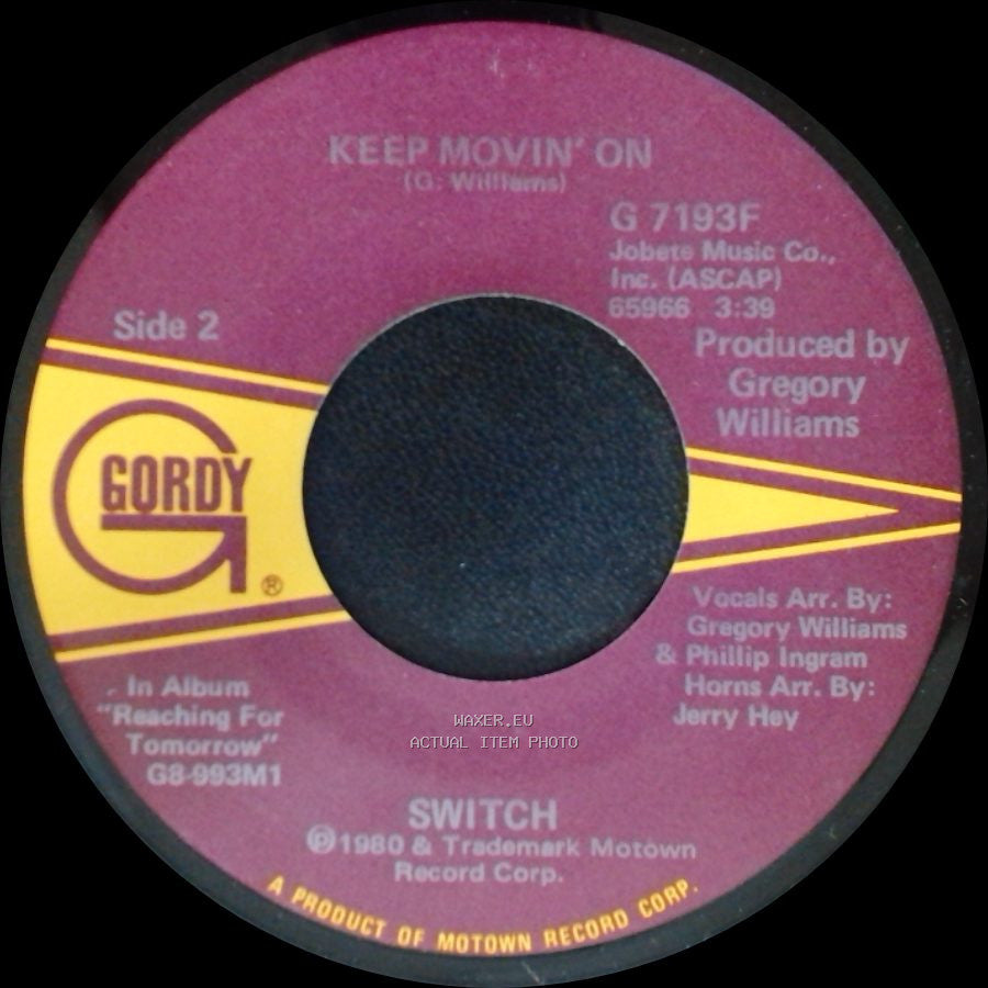 Switch - Love Over And Over Again / Keep Movin' On side B