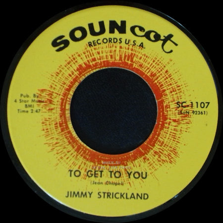 Jimmy Strickland - Looking Down At Me / To Get To You side B