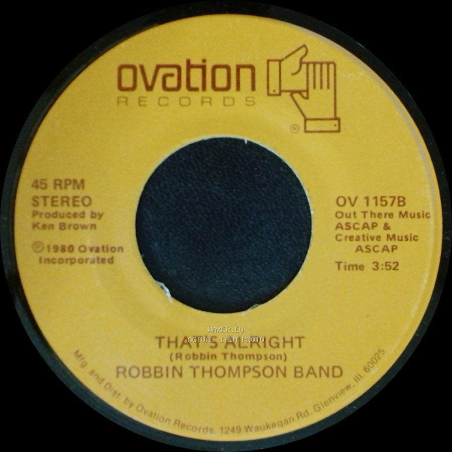 Robbin Thompson Band - That's Alright / Brite Eyes side A