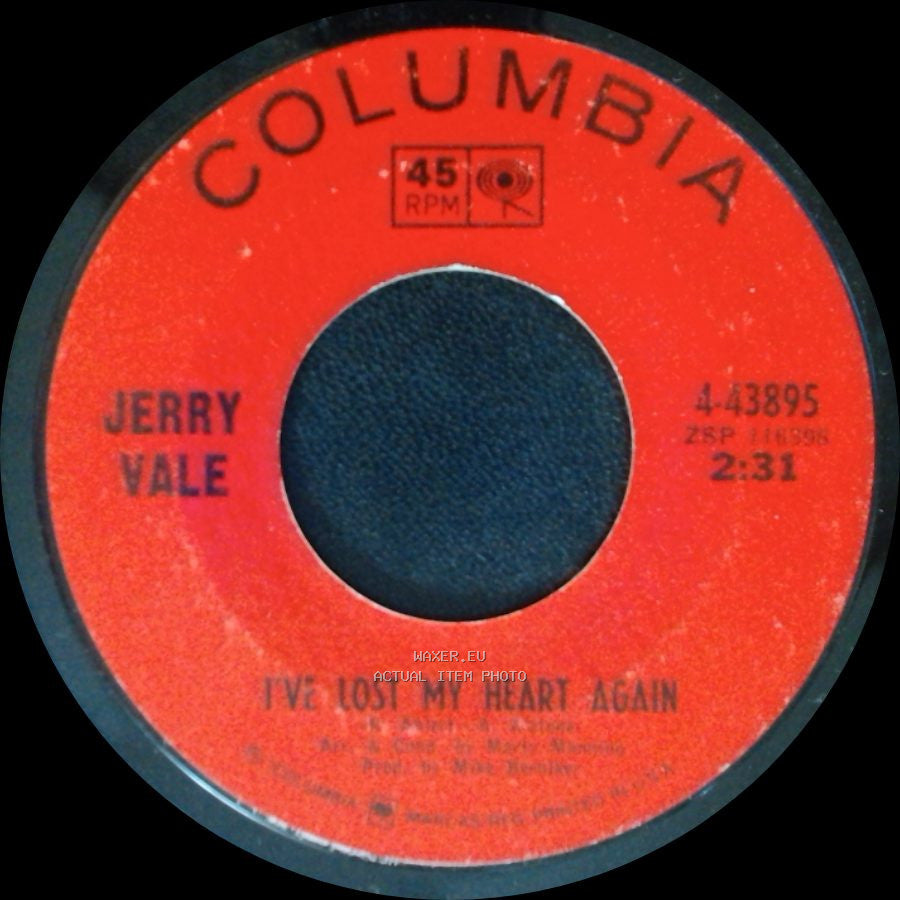 Jerry Vale - Somewhere / I've Lost My Heart Again side B