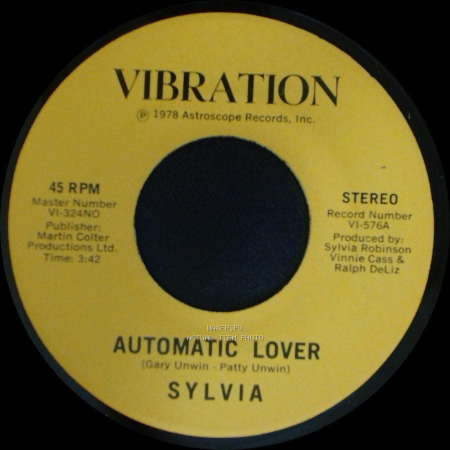 Sylvia - Stop Boy / Automatic Lover side B