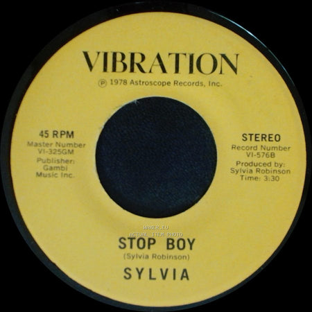 Sylvia - Stop Boy / Automatic Lover side A