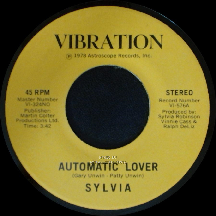Sylvia - Stop Boy / Automatic Lover side B
