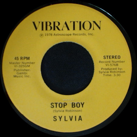Sylvia - Stop Boy / Automatic Lover side A