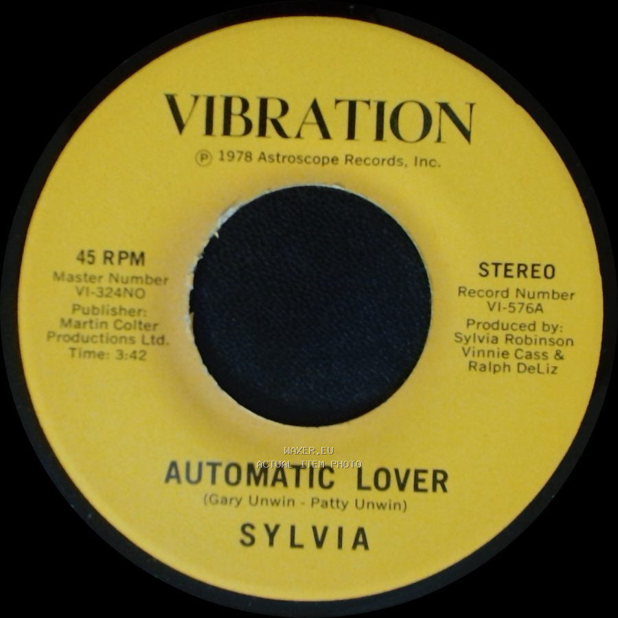 Sylvia - Stop Boy / Automatic Lover side B