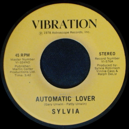 Sylvia - Stop Boy / Automatic Lover side B