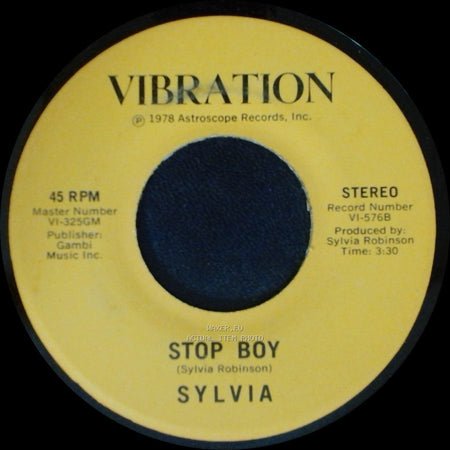 Sylvia - Stop Boy / Automatic Lover side B