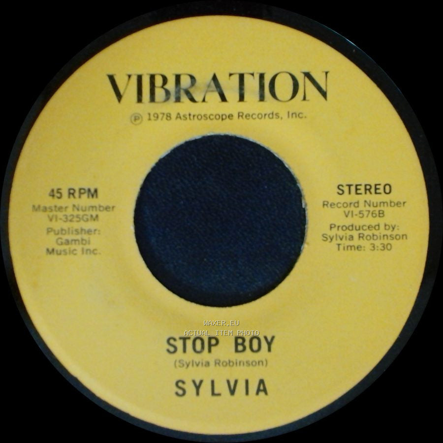 Sylvia - Stop Boy / Automatic Lover side B