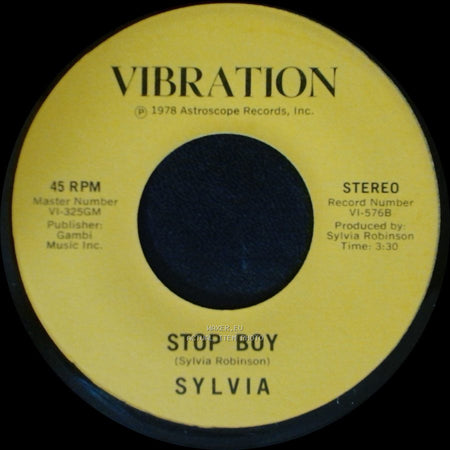 Sylvia - Stop Boy / Automatic Lover side A