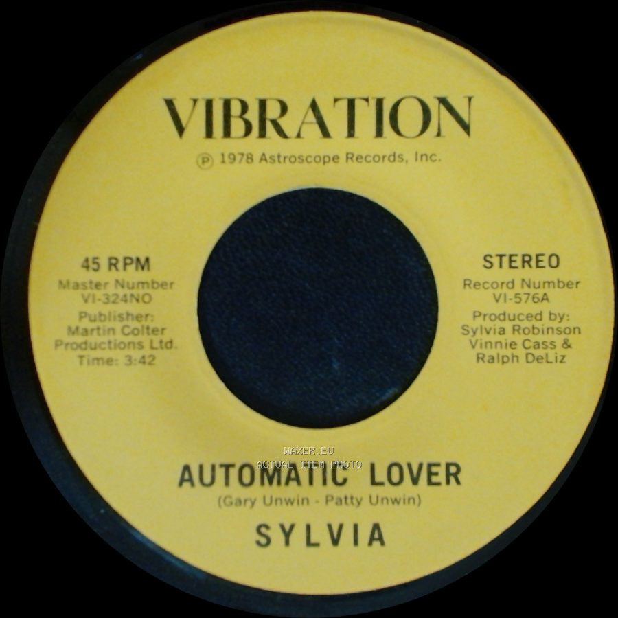 Sylvia - Stop Boy / Automatic Lover side B