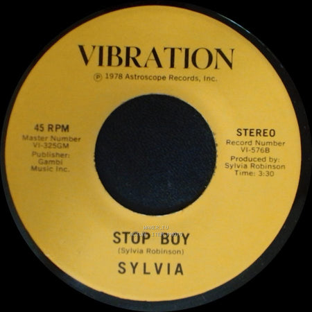 Sylvia - Stop Boy / Automatic Lover side A