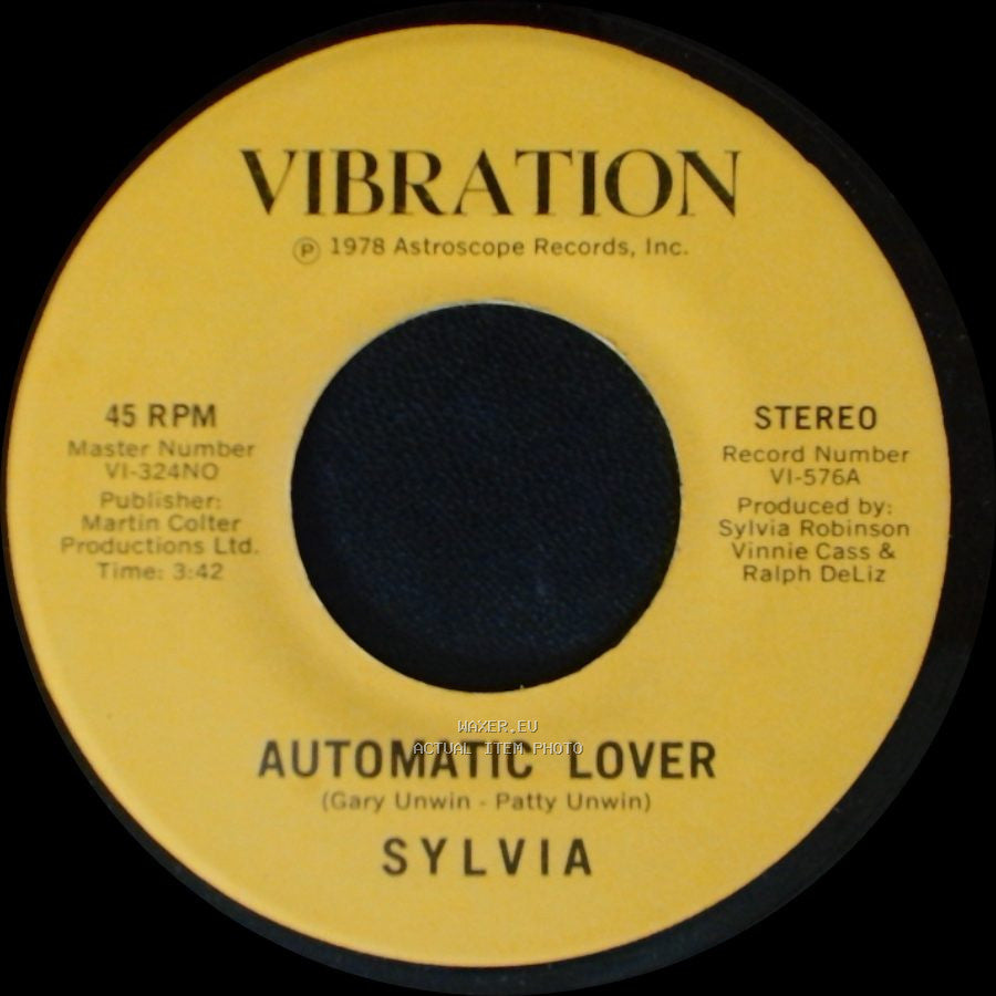 Sylvia - Stop Boy / Automatic Lover side B
