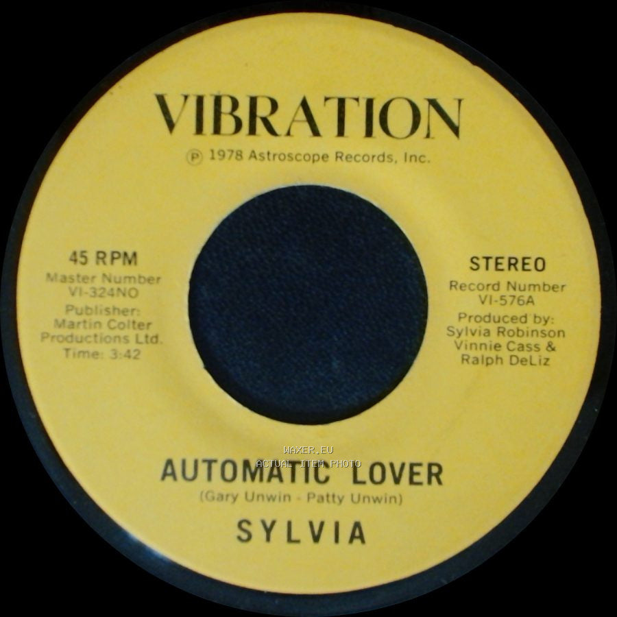 Sylvia - Stop Boy / Automatic Lover side B