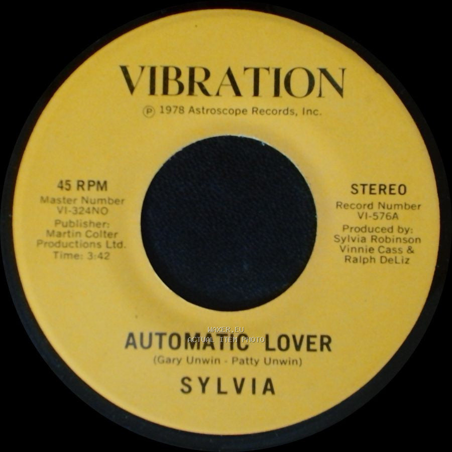 Sylvia - Stop Boy / Automatic Lover side B
