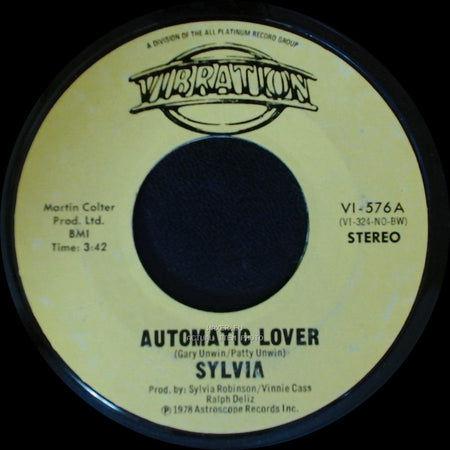 Sylvia - Stop Boy / Automatic Lover side B