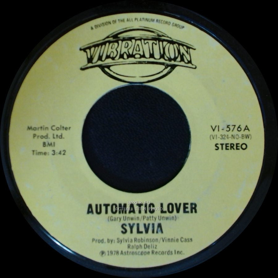 Sylvia - Stop Boy / Automatic Lover side B